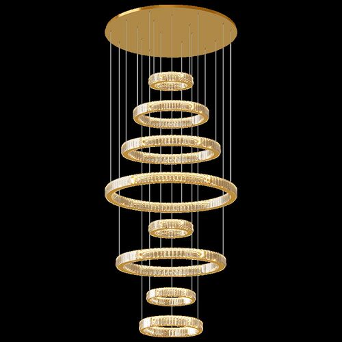 复式楼大吊灯别墅楼中楼跃层楼梯灯loft公寓2024新款挑空客厅吊灯