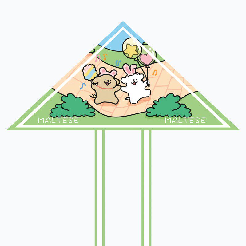 风筝二次元  线条狗风筝 宝宝手持风筝 小孩玩的风筝 风筝女生
