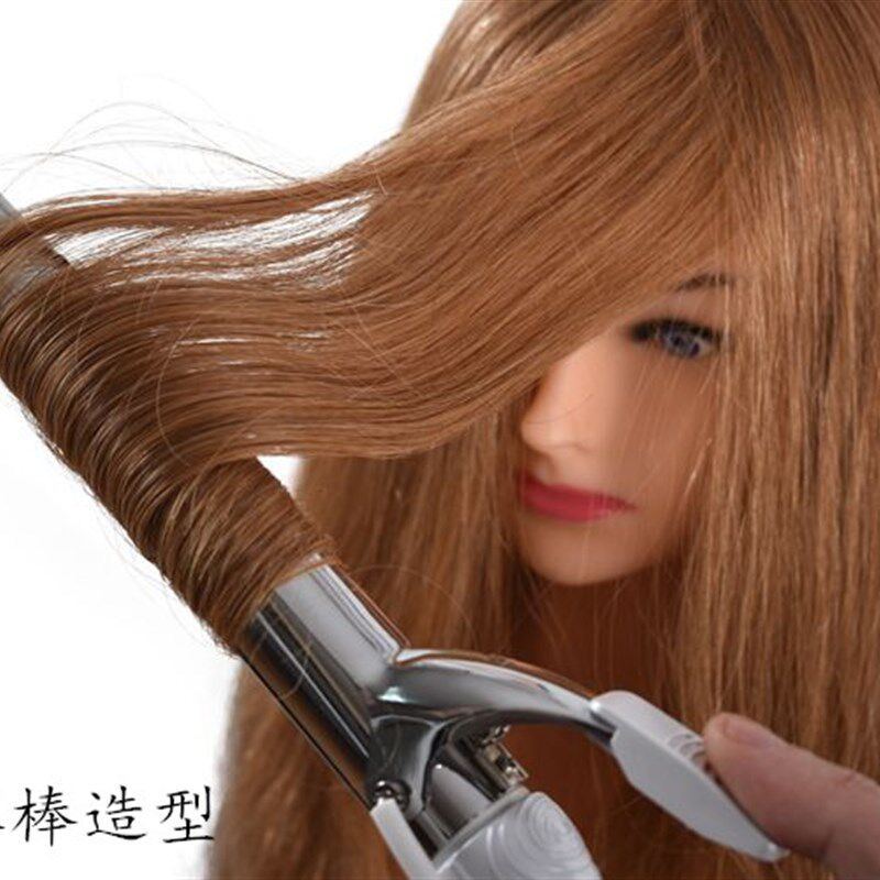 全真发头模带肩假人头公仔头假发可烫卷编盘发模特头美发造型比赛