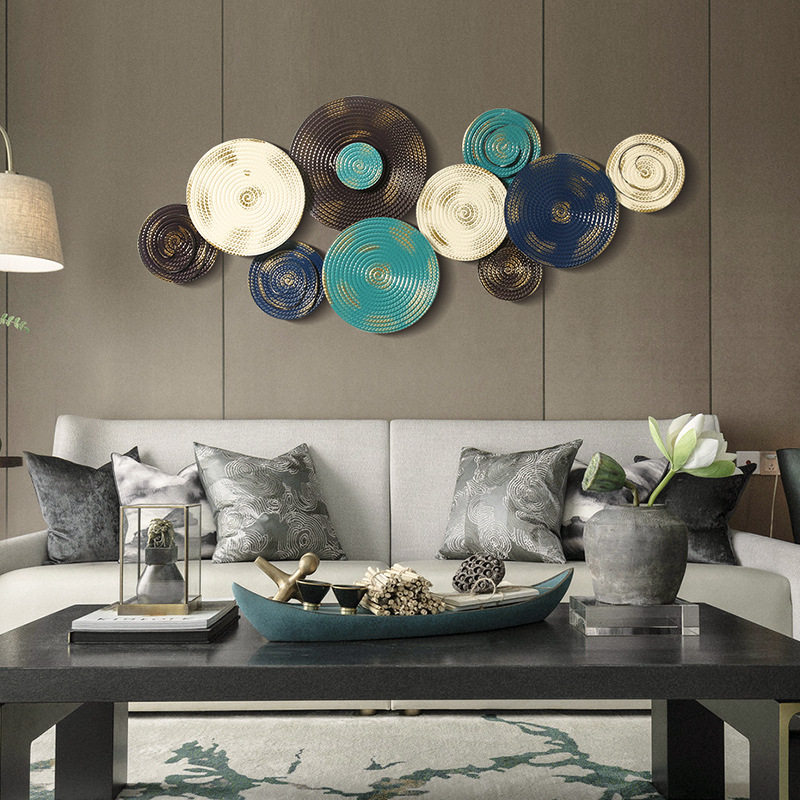 欧式客厅立体沙发背景墙家居装饰品挂件创意样板房铁艺墙面上壁饰