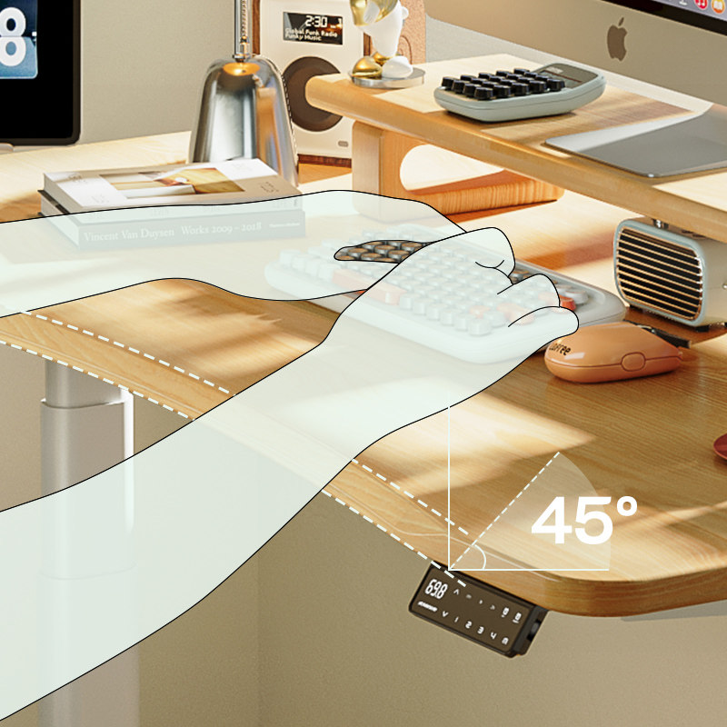 迈德斯特实木升降桌可移动书桌办公桌学习桌电脑桌智能电动升降桌