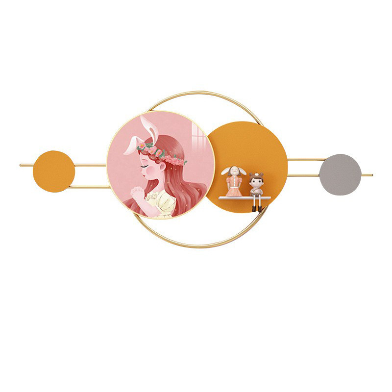 女孩卧室床头挂画可爱卡通男生儿童房间装饰画创意公主房温馨壁画