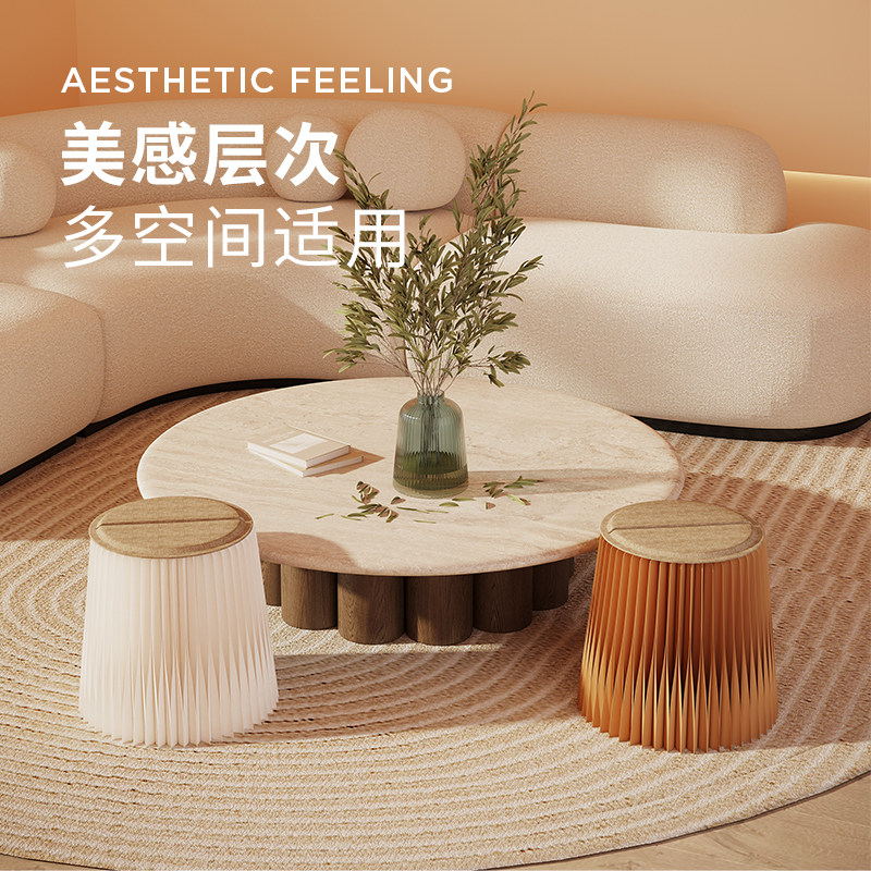 折学家折叠矮板凳床头坐凳家用时尚设计师凳子客厅餐桌凳创意纸凳
