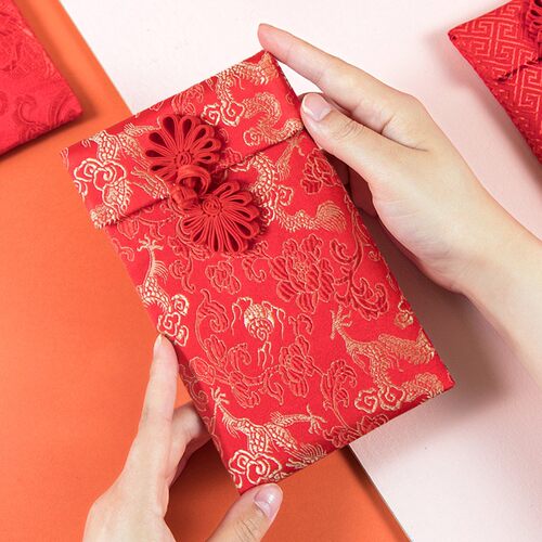 通用布艺红包袋新年结婚装1W-3万元改口费婚礼创意个性利是封定制