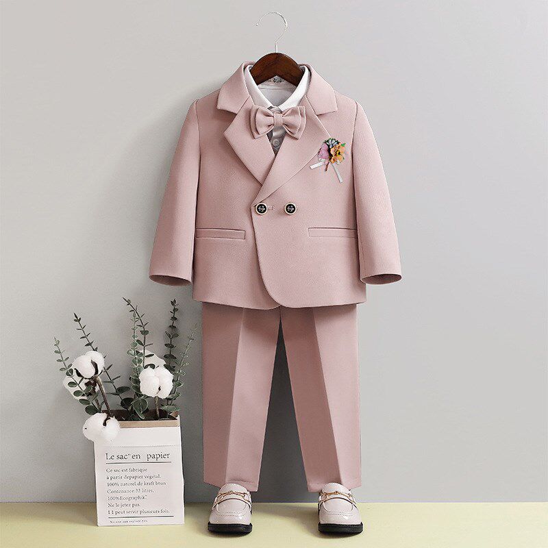 儿童西装套装男宝宝周岁生日演出花童礼服洋气男童春款小西服外套