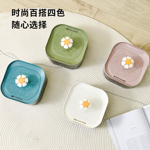 猫咪饮水机自动循环宠物饮水器流动感应不插电智能狗狗喝水盆神器