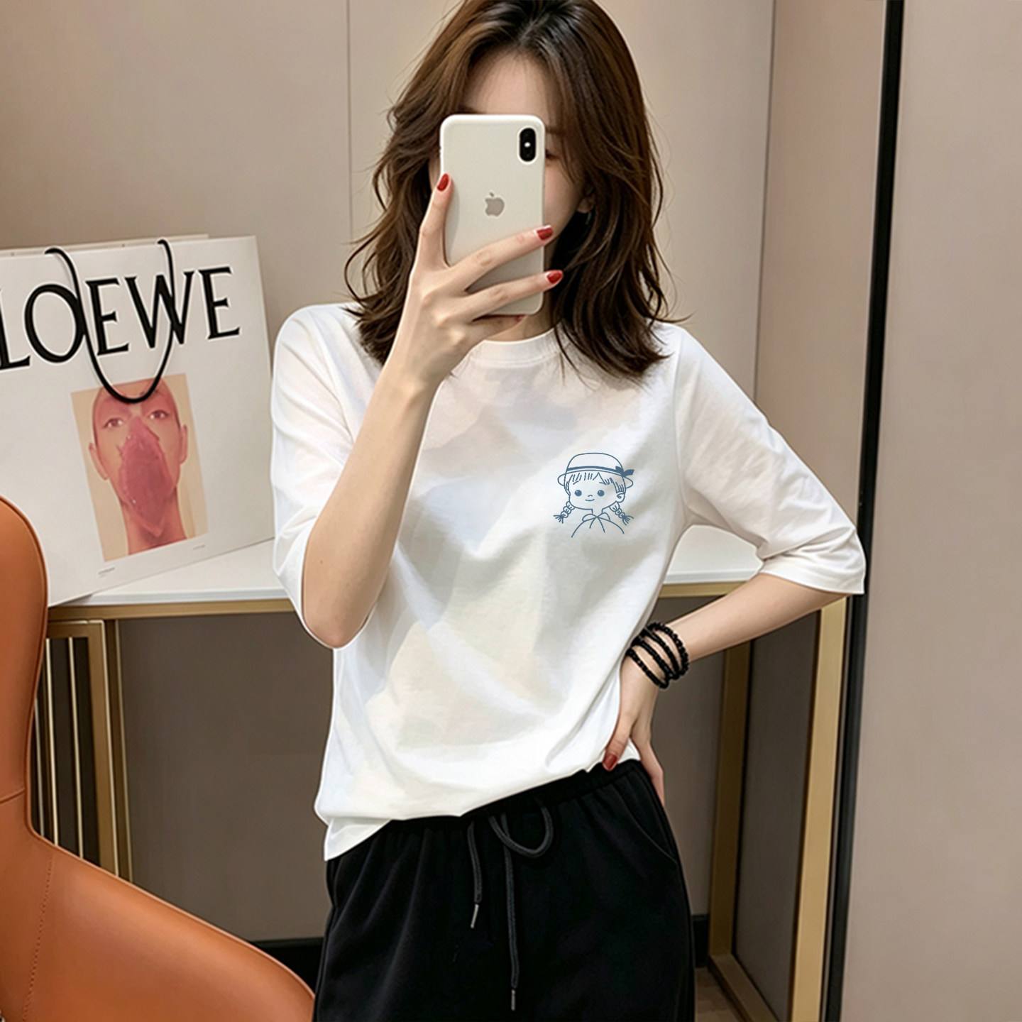 2026新款白色显瘦俏皮T恤女