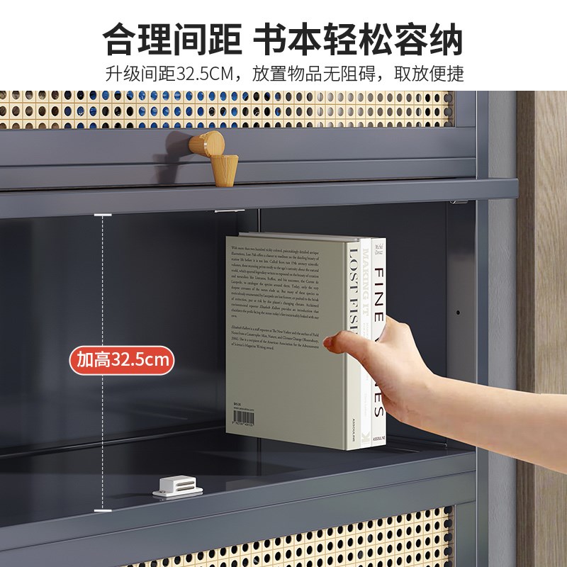 客厅书架落地置物架靠墙收纳柜落地防尘书柜学生家用储物柜立柜子