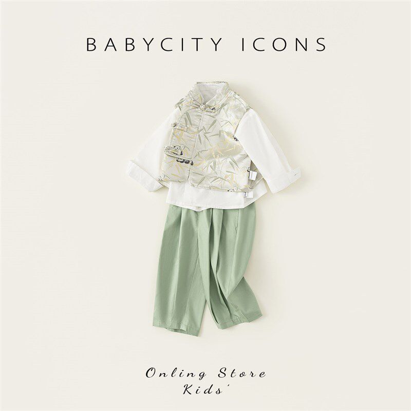 贝贝城周岁礼服男宝春季新款唐装儿童国风汉服男童新中式套装春秋