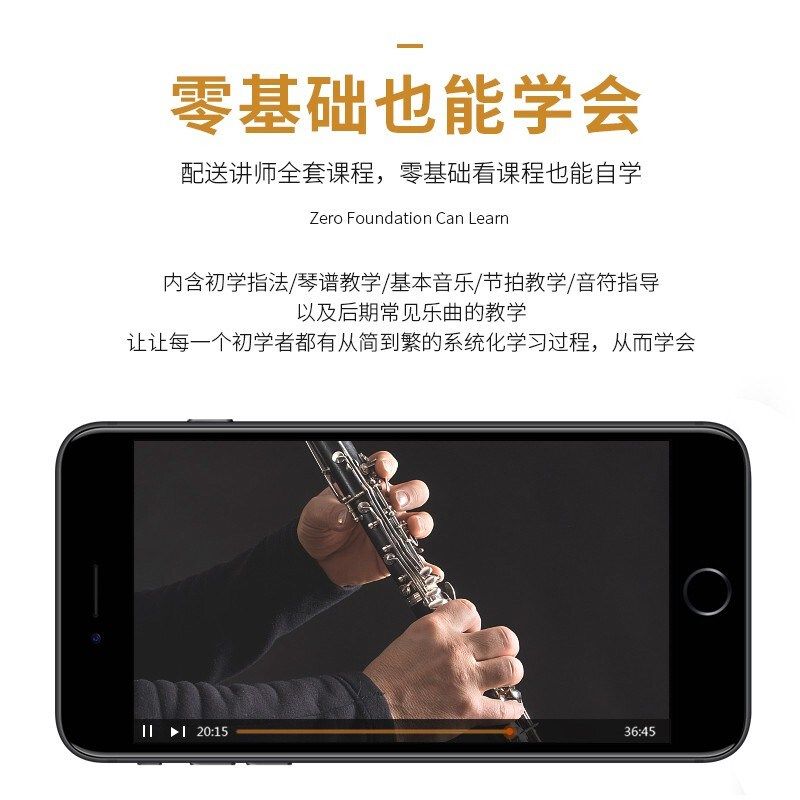 麦格维特降B调单簧管黑管硬质胶木管体儿童成人初学演奏级乐器