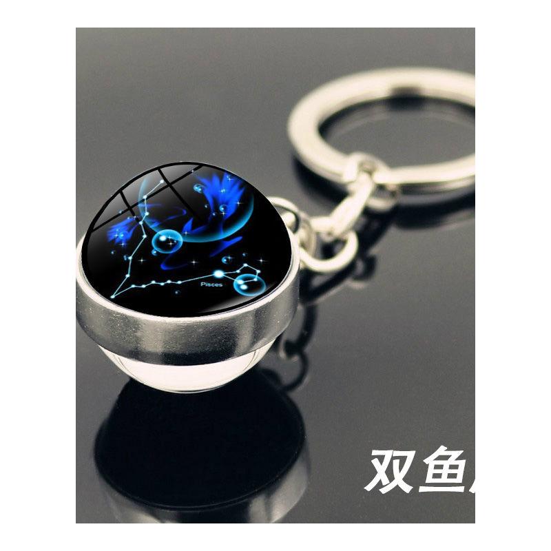 双面生肖精致迷你时尚动漫一对男生挂链背包透晶十二星座书包挂件图片