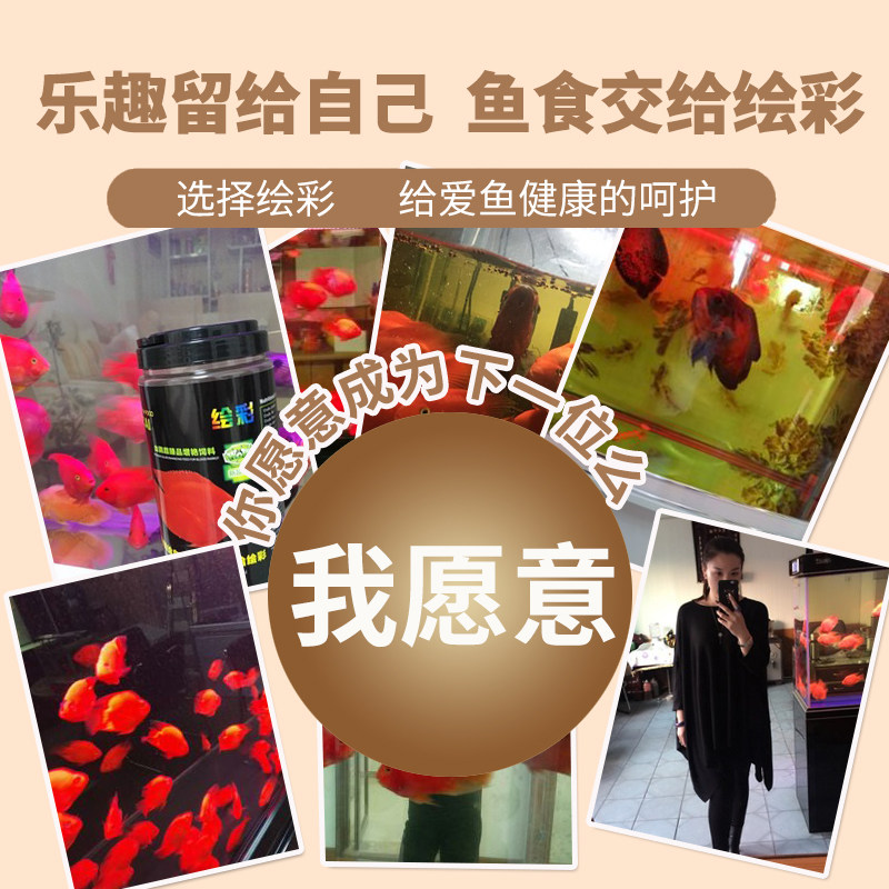绘彩血鹦鹉饲料鹦鹉鱼粮发财地图热带招财增红增色专用鱼食1500g