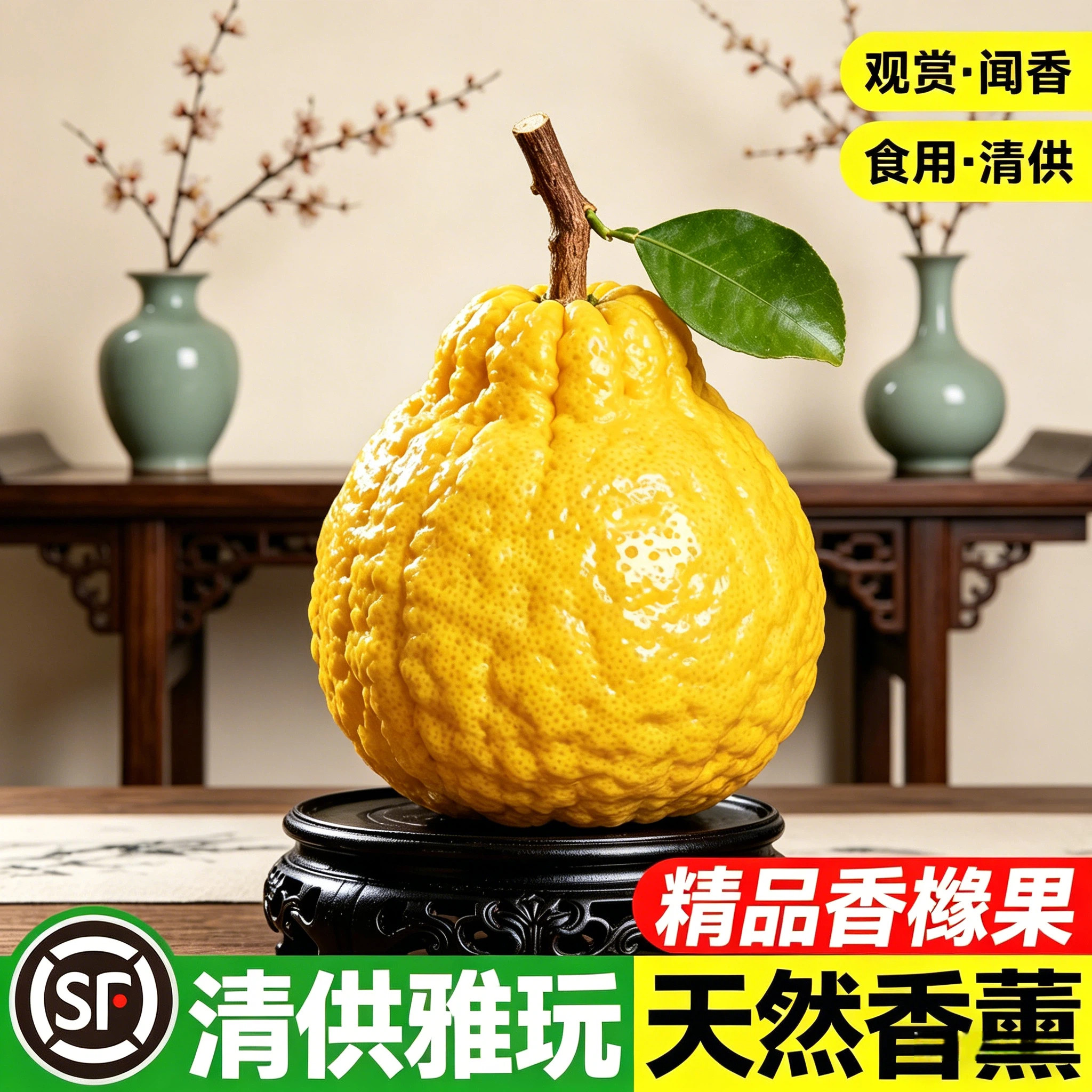 云南高山香橼果新鲜佛手柑室内闻香观赏果香甜桌面绿植物天然香薰