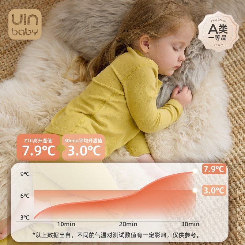 儿童保暖内衣套装德绒加厚护肚男女童睡衣秋冬款打底宝宝秋衣秋裤