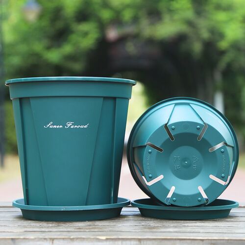 白色加仑青山控根盆热植花烛蔓绿绒龟背竹塑料花盆大号盆栽盆家用