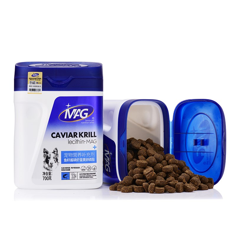 MAG U+系列狗狗猫咪鱼籽酱磷虾蛋黄卵磷脂宠物鱼油软磷脂美毛700g