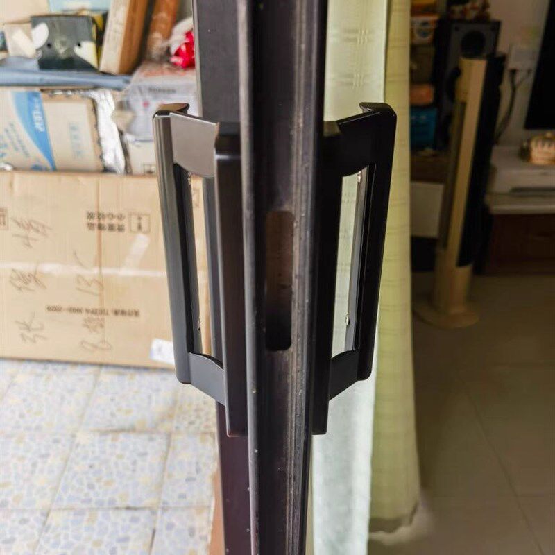 执手省力移门推拉门小拉手加厚门锁塑钢铝合金阳台把手带钥匙平移