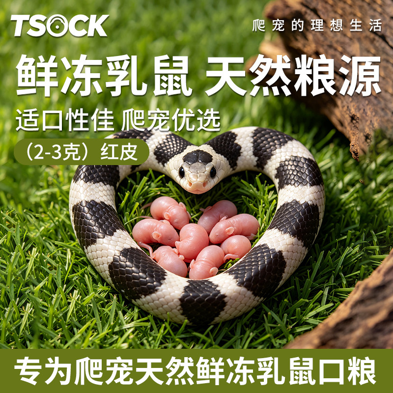 爬宠专用蛇粮乳鼠新鲜冷冻红皮