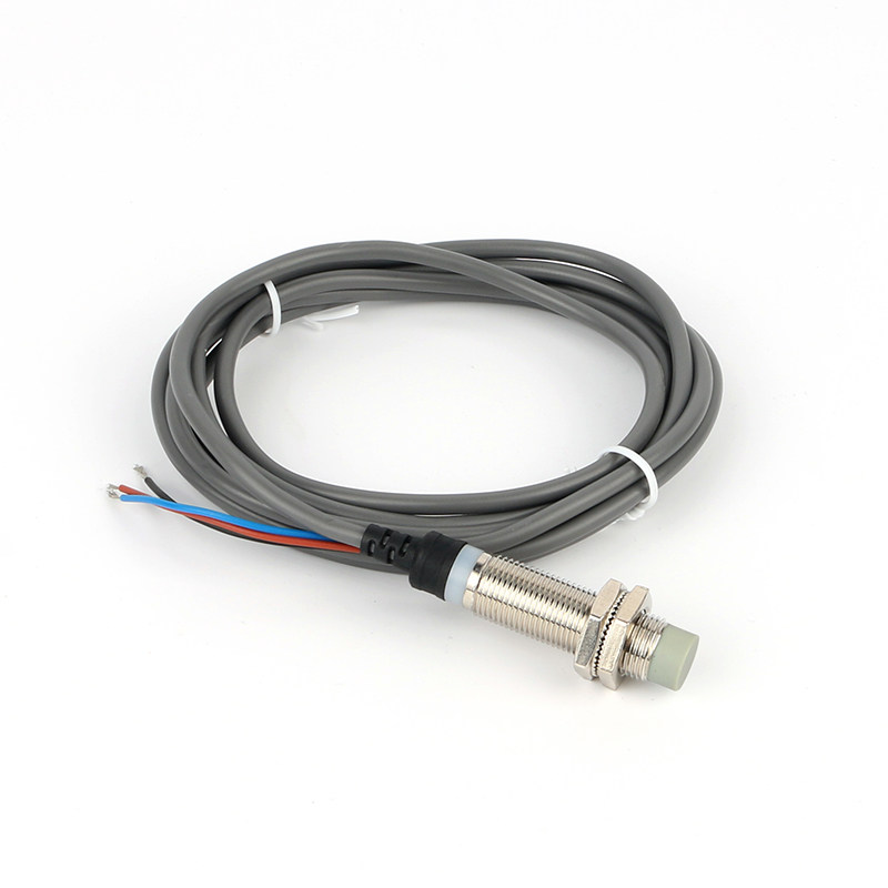 M12电感式接近开关金属感应LJ12A3传感器远距离二三线npn常开24v