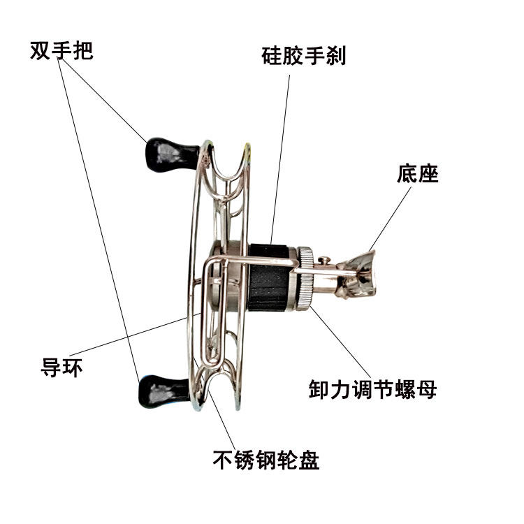 第四代八卦轮手拨轮不锈钢谷麦轮单向卸力三轴承全金属微铅轮