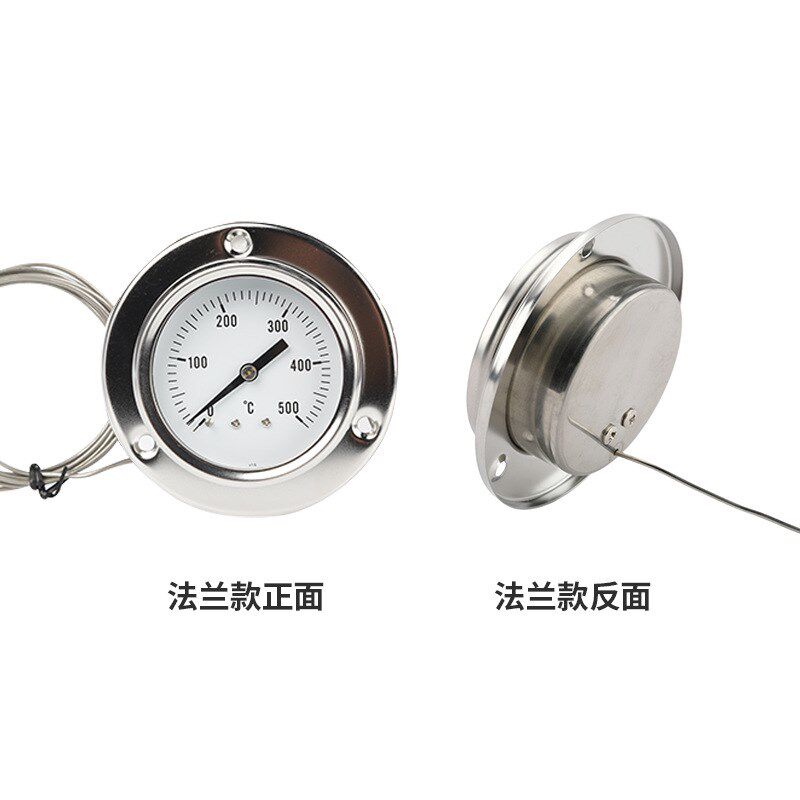 压力式温度计指针式工业高精度锅炉面包窑烤炉烤箱不锈钢高温度表