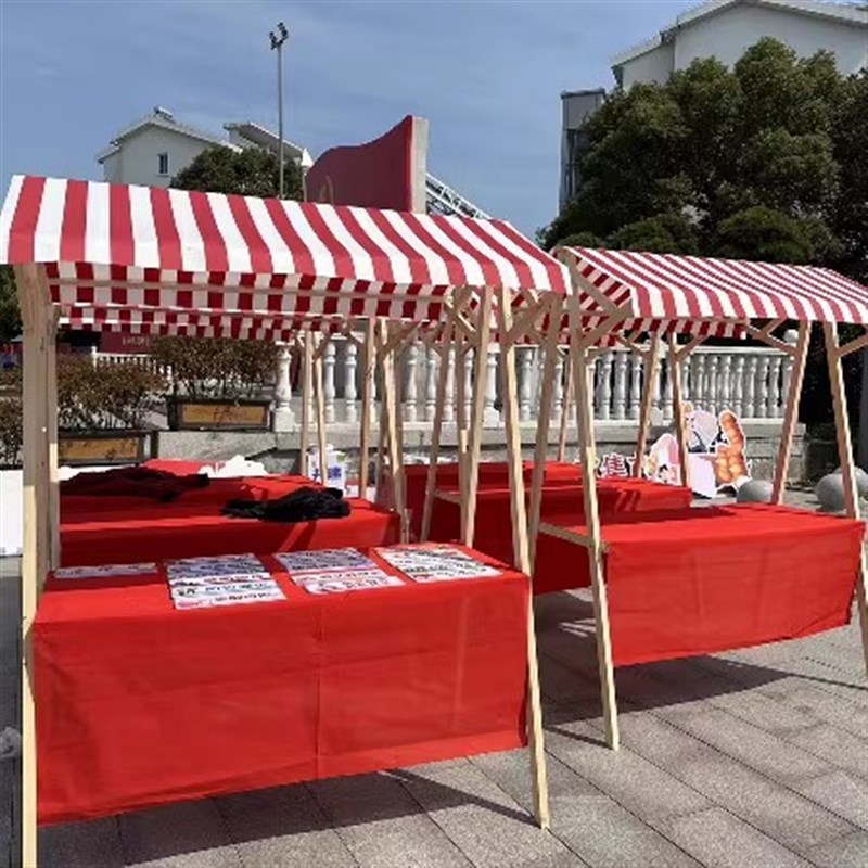 市集展示架木质活动棚架移动小摊位售货车集市摆摊货架夜市地摊车