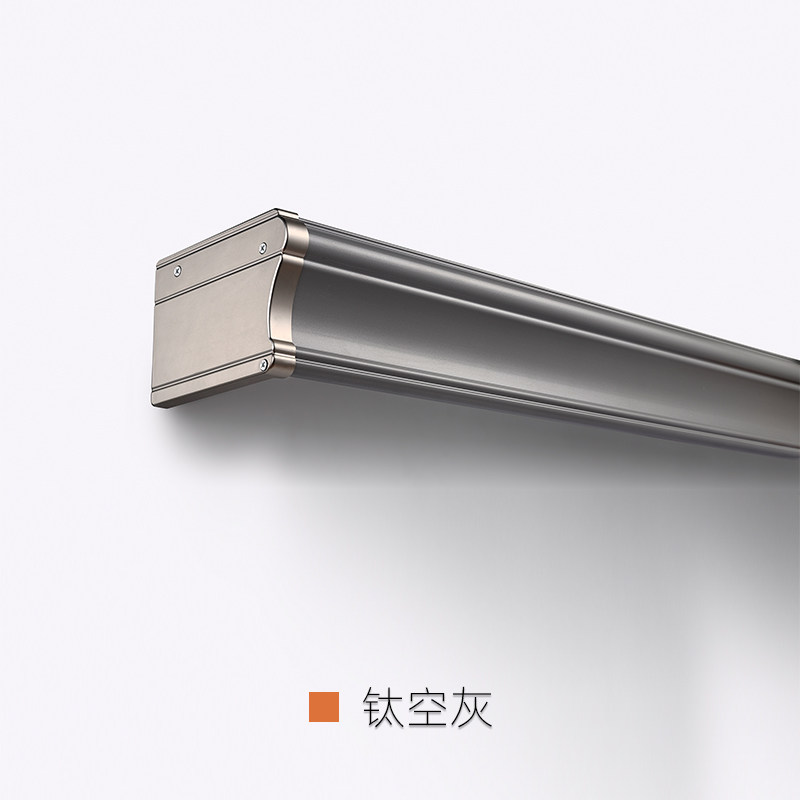 启沃三合一铝合金窗帘盒轨道一体单双轨双层连体铝合金布纱帘帘头