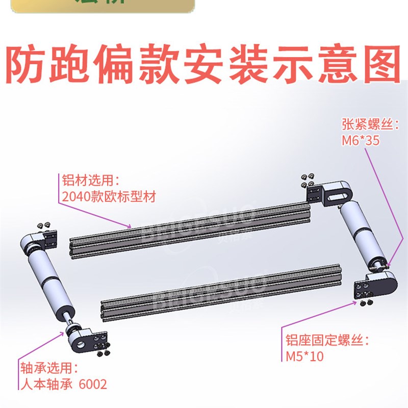 输送带配件全套输送线流水线传送机配件传送带滚筒防跑偏开槽辊筒图片