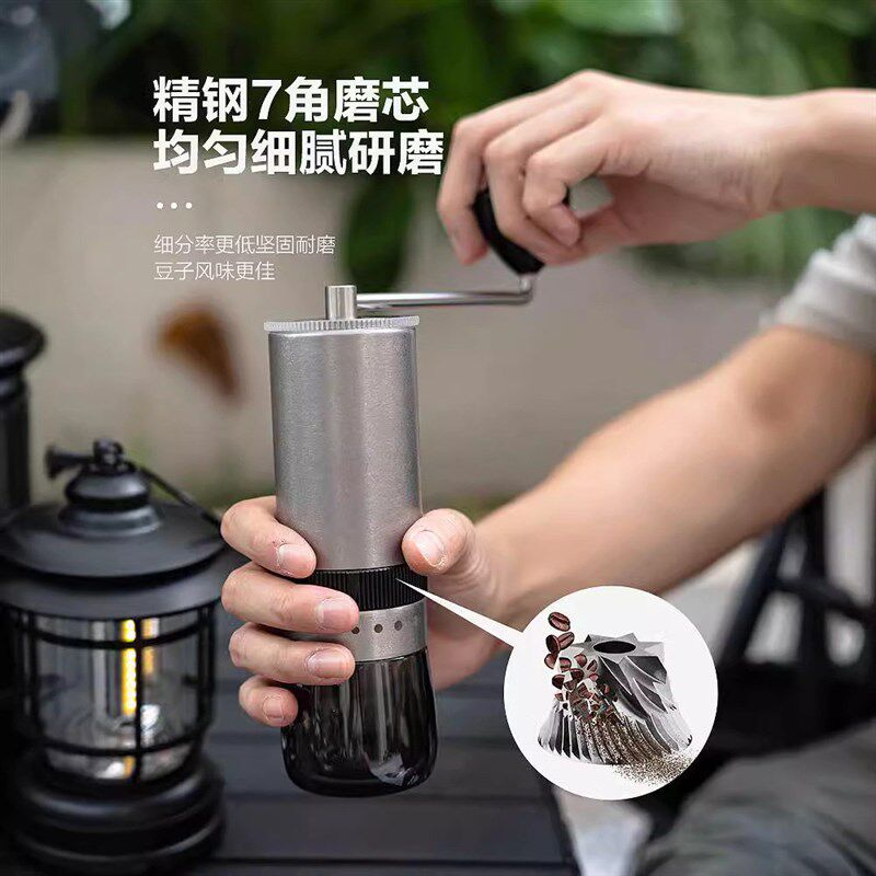 磨豆机手摇磨豆机咖啡机手摇咖啡机可携式咖啡机CNC7星省力磨豆机