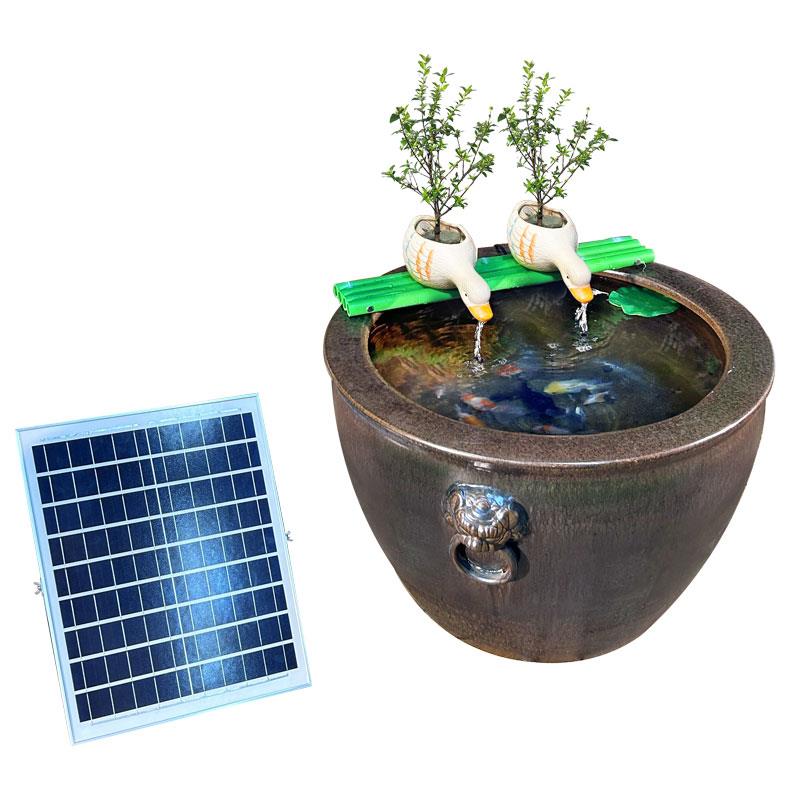 太阳能水泵不用电流水器摆件鱼池鱼缸庭院自循环无电不插电水循环
