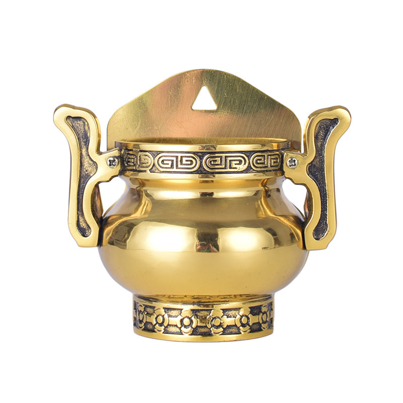 家用门口土地天官门神厨房灶君纯铜挂炉挂墙插香蜡烛香炉壁炉包邮
