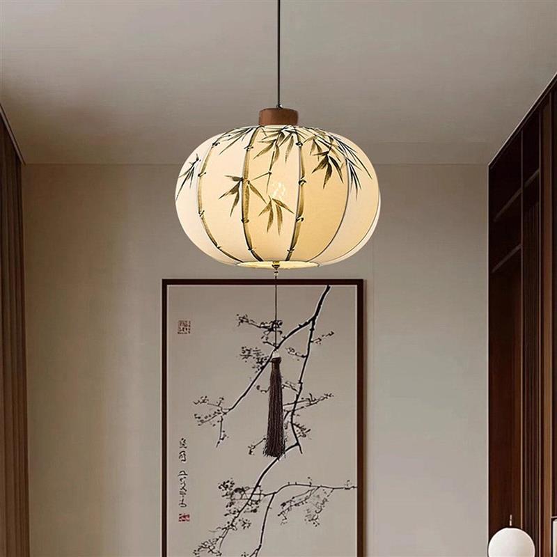 宋式美学中式吊灯新款创意中国风灯笼装饰灯复古餐厅书房卧室吊灯