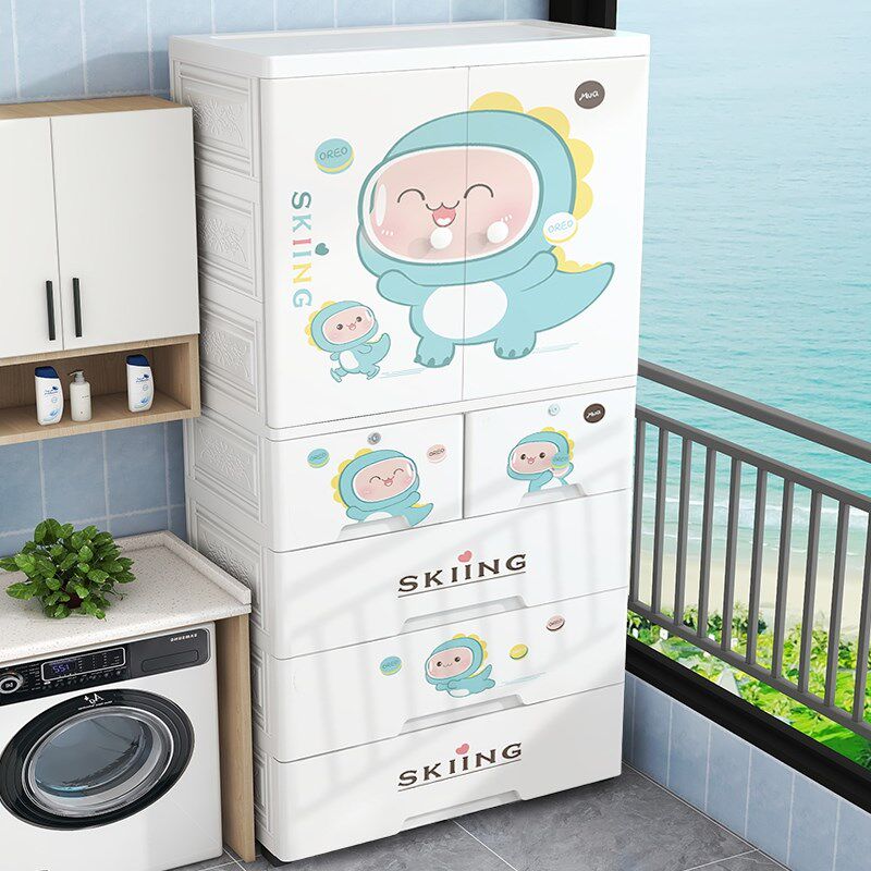 儿童衣柜家用卧室收纳柜简易婴儿小衣橱加厚塑料宝宝衣服储物柜子