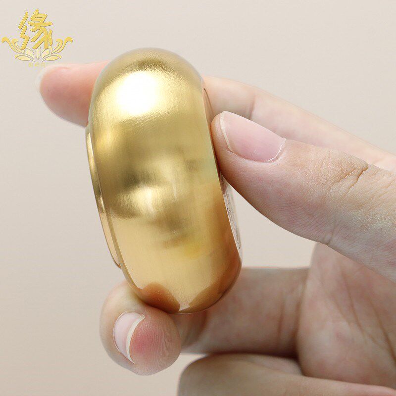 指捻旋转轮纯铜掌中摆件指尖陀螺减压藏族转简经迷你转金筒手把件