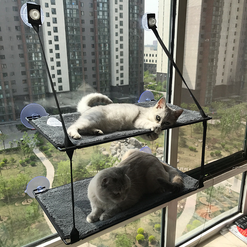 玻璃吸盘式晒太阳猫吊床大号宠物猫咪窗户阳台挂床猫窝猫笼猫爬架