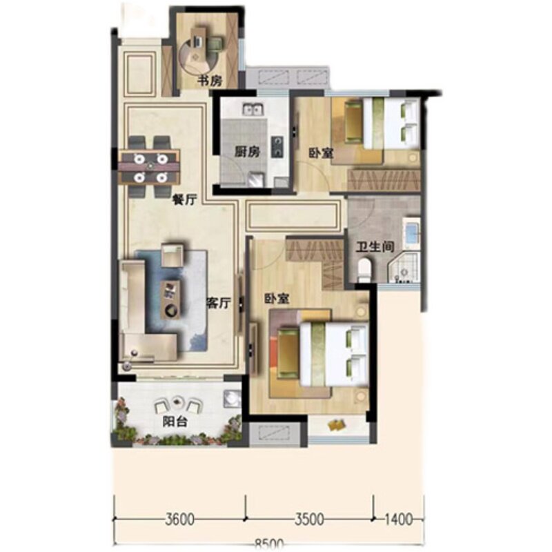 户型分析家居布局买房子选房屋看家宅办公室住宅装修缺角风景山水