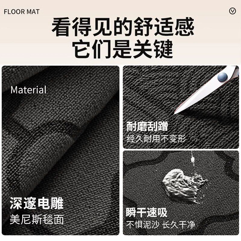 高端入户门地垫2024新款家用乔迁免洗进门地毯门口玄关蹭土门垫子