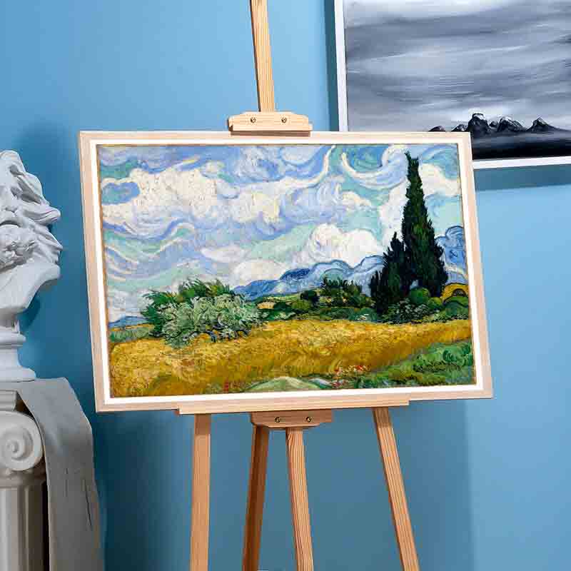 全开画板实木质画板2k半开画板全开实心水粉素描纸1k画板画架整开