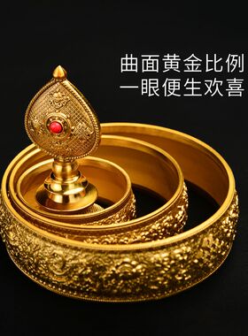 藏地密码纯铜学院曼扎全套藏式曼茶罗尼泊尔曼扎盘日月轮款曼达盘