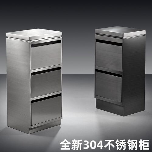美发网红不锈钢双面剪发镜台柜理发店储物柜工具车发廊专用工具柜