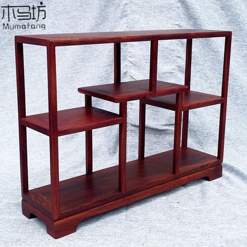 花梨木博古架小型茶桌上的置物架紫砂壶摆放架实木茶杯架茶架小