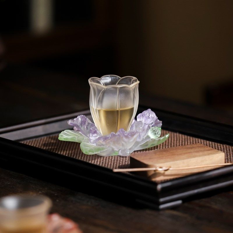 【心缘堂琉璃 十二花神杯垫】主人杯茶托茶多功能席置景茶道配件