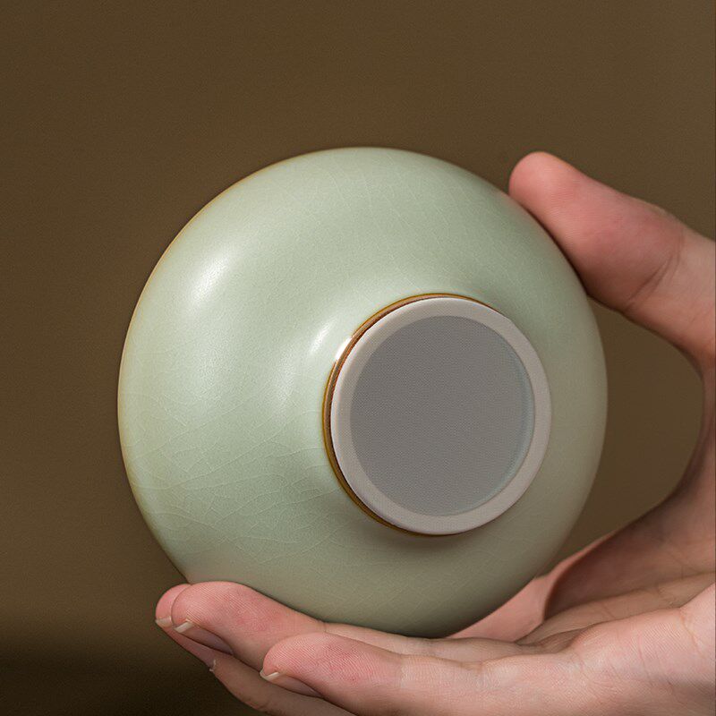 汝窑茶漏茶滤套装景德镇手工复古茶叶过滤器过滤网汝瓷茶具配件