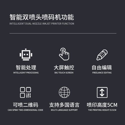 创普智能双喷头大字符5cm手持小型在线喷码机生产日期价格打码机