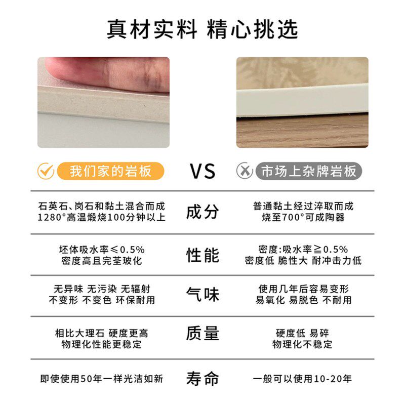 岩板餐边柜台面下挂定制包边鞋柜电视柜无缝拼接加厚订制大理石面