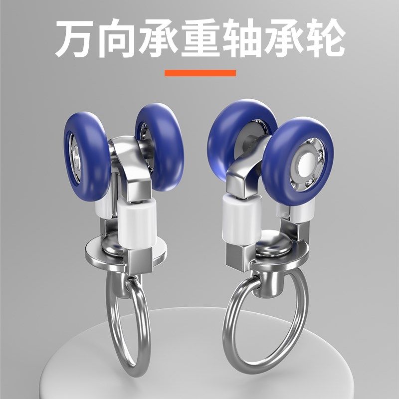 窗帘轨道静音特厚铝合金滑轨不锈钢滑轮顶侧装导轨窗帘杆单双直轨