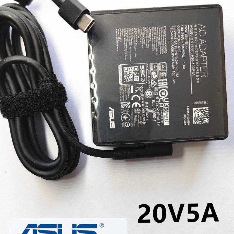 原装ASUS华硕无双幻13无畏15/16笔记型电脑电源配接器20V5A充电线