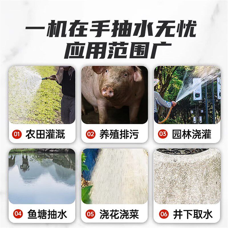 无线遥控抽水泵锂电池充电式农用家用水泵浇菜浇水灌溉直流潜水泵