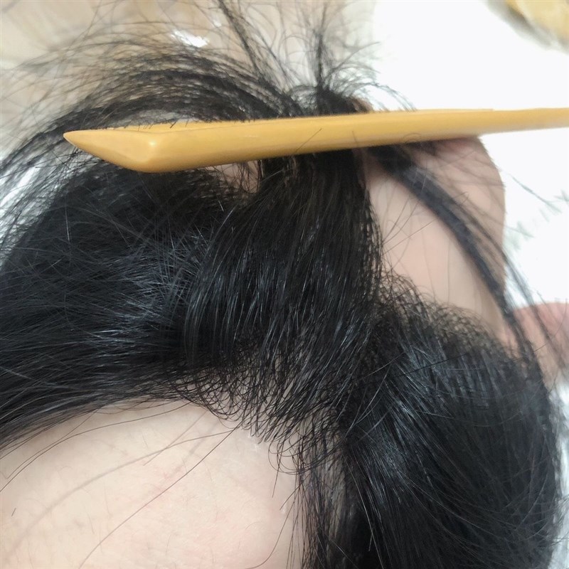 男士女生物头皮隐形无痕发际线超薄前额补发假发刘海贴片自然真发