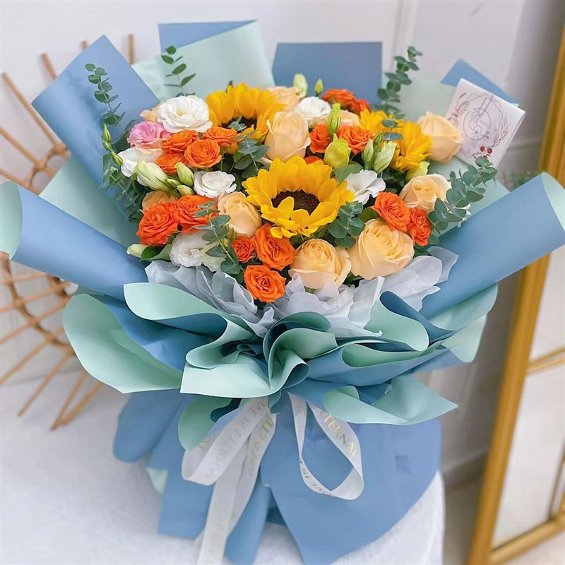 成都鲜花同城速递生日表白玫瑰花康乃馨向日葵花束青羊温江配送